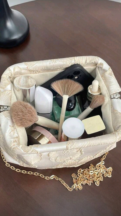 Cream & Gold Clutch Bag EB025