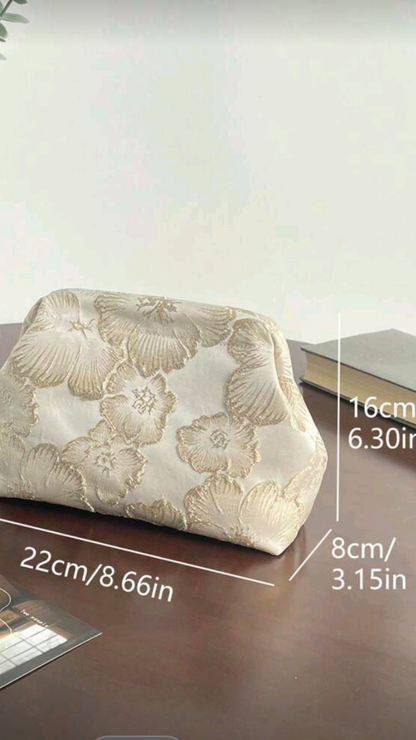 Cream & Gold Clutch Bag EB025
