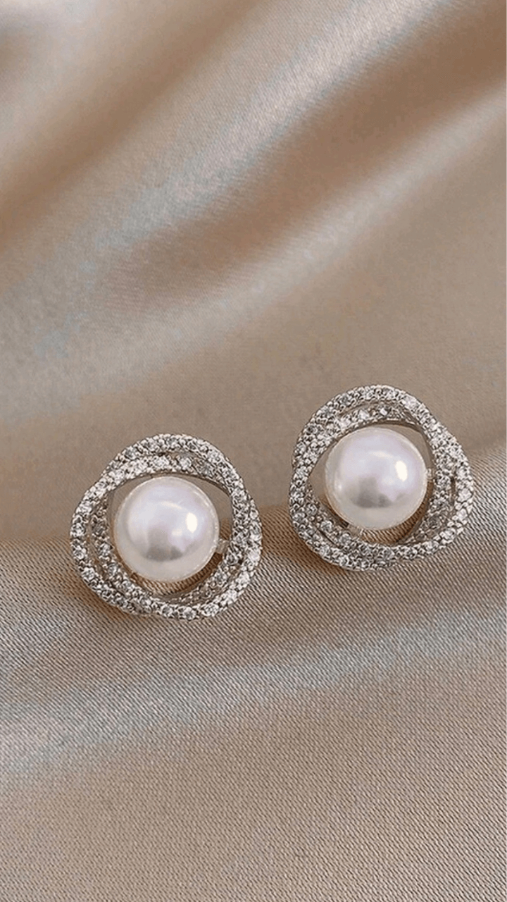 Silver Pearl Earring JU0286