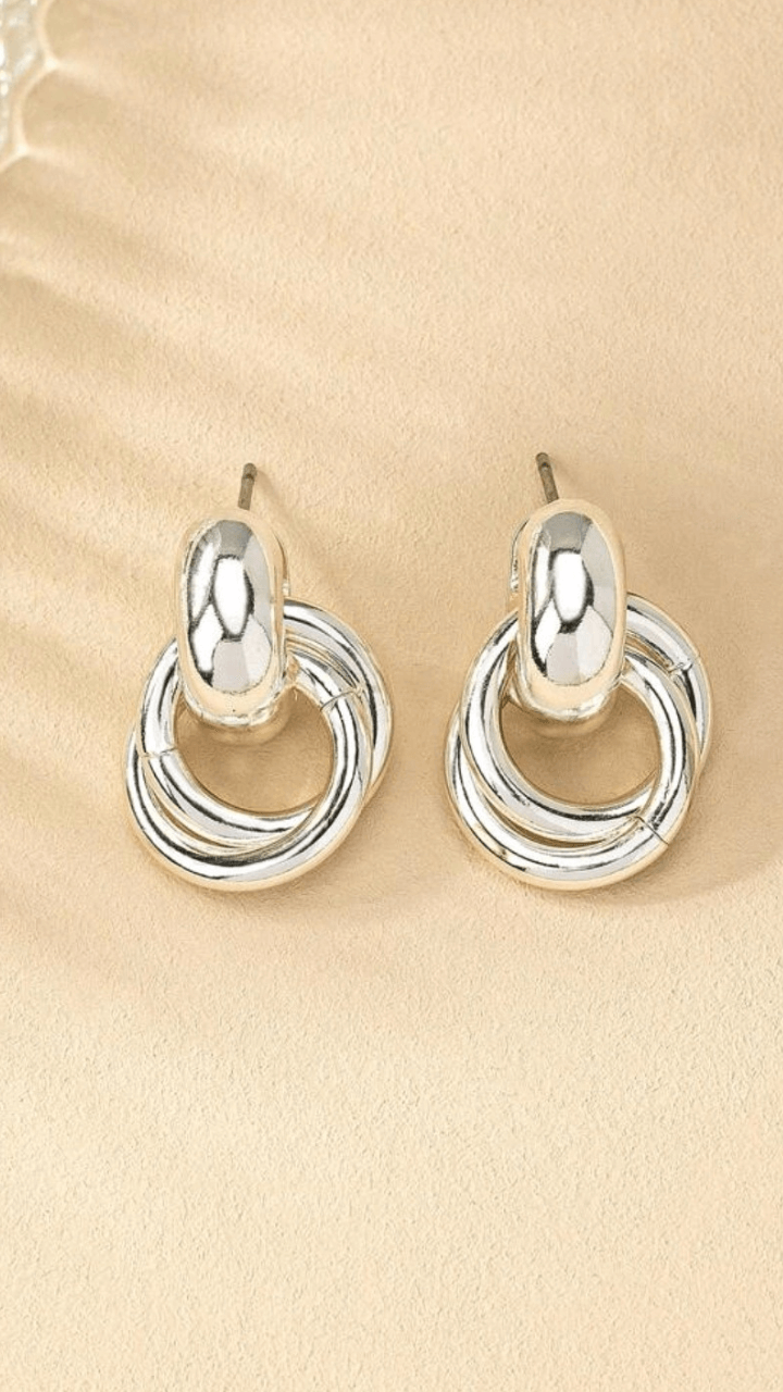 Circle Button Drop Earring JU0192