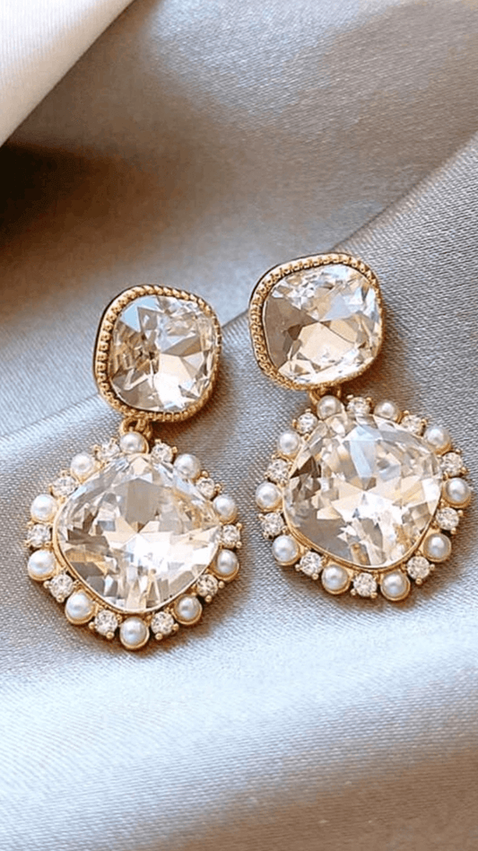 Clear Rhinestone Earring JU0282