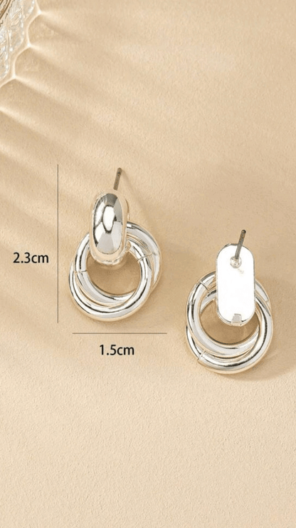 Circle Button Drop Earring JU0192