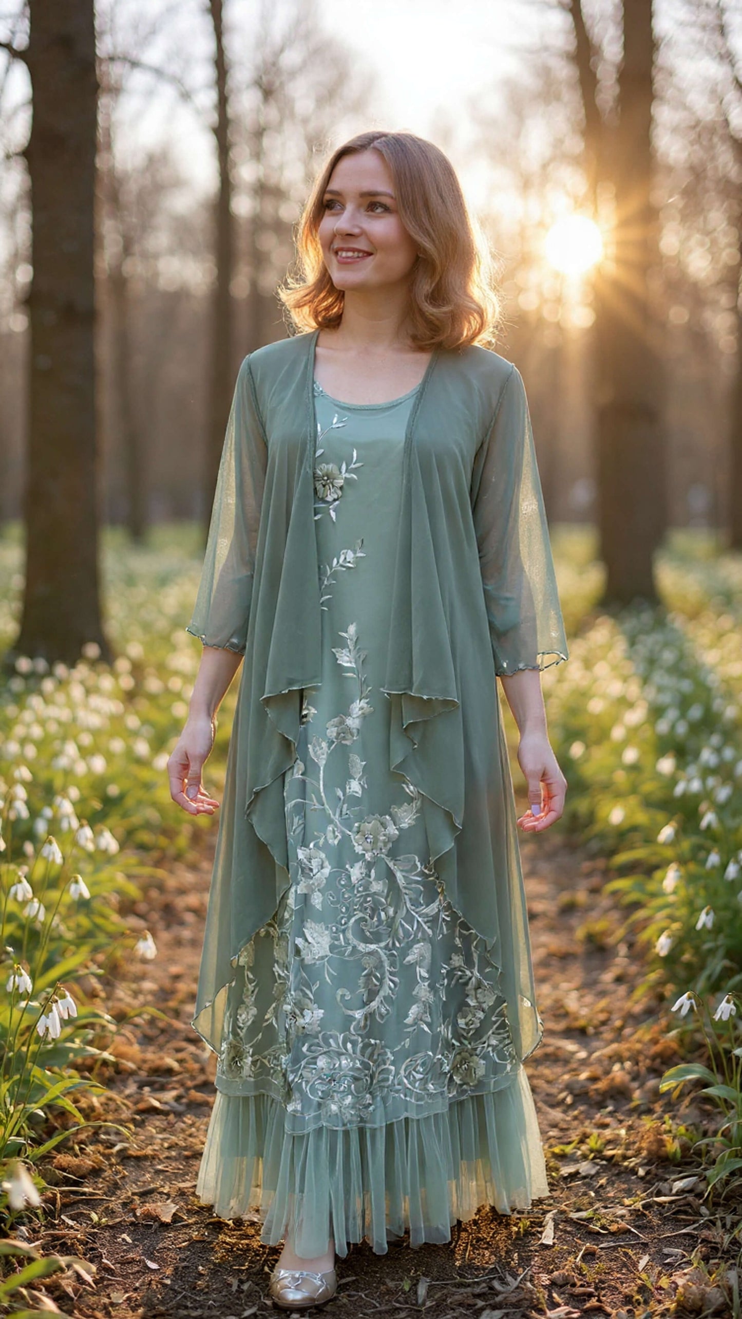 Sage Green Dress Set LR0629