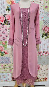 Rose Pink 2-Piece Dress Set LR0558