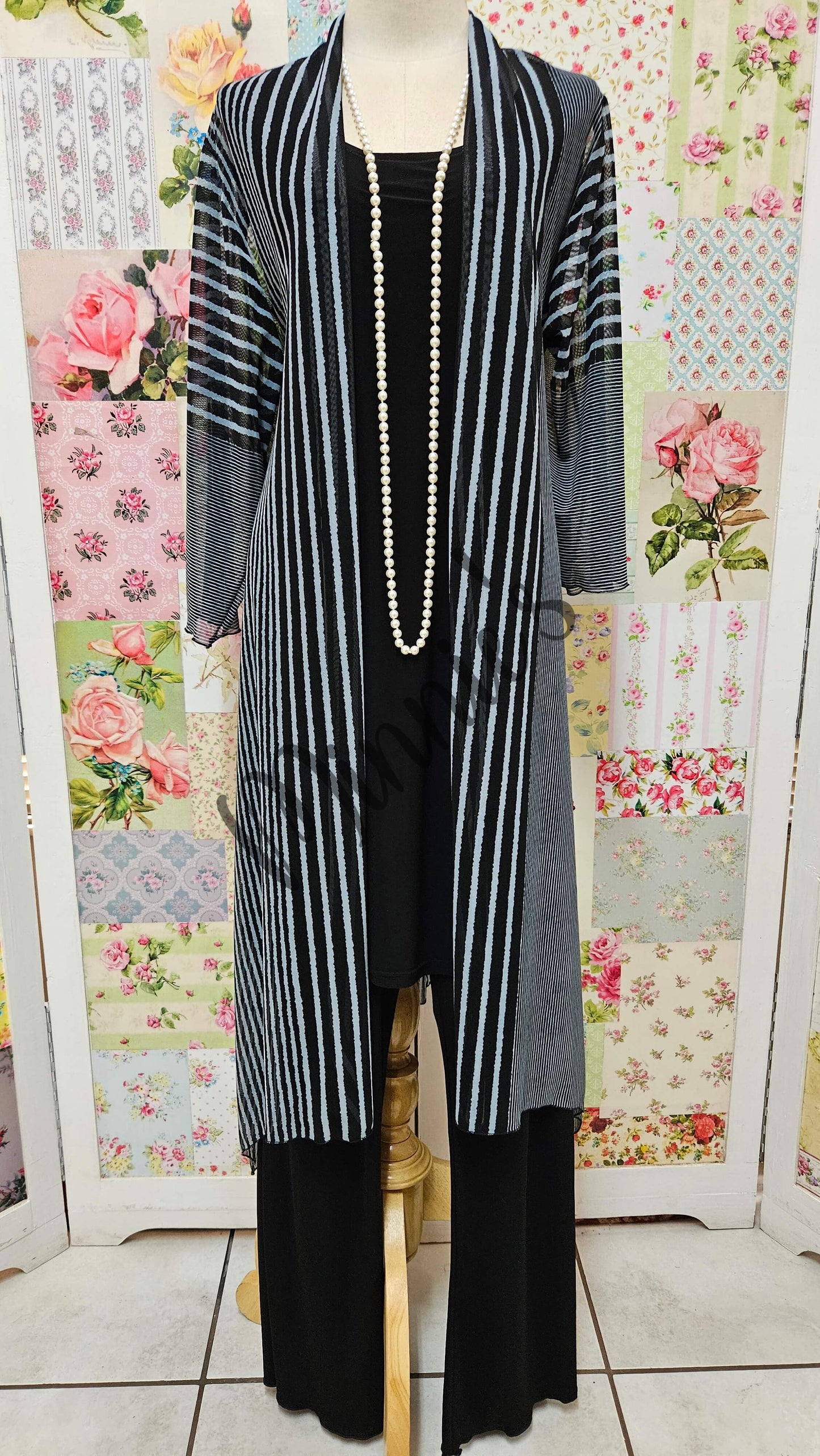 Black & White Striped Jacket PG0279