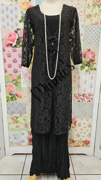 Black 3-Piece Dress Set LR0598