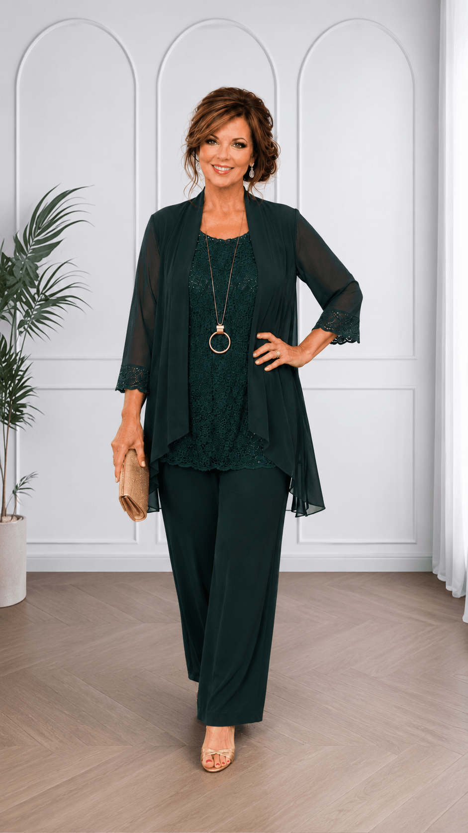 Emerald Green Pants Set LR0641