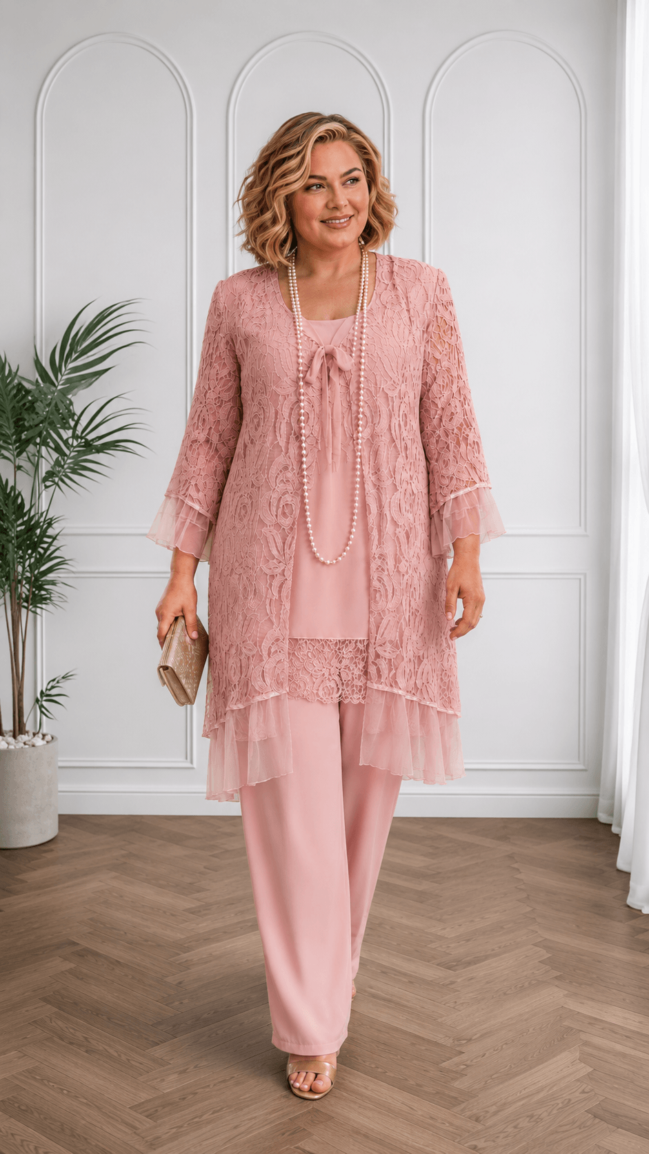 Baby Pink 3-Piece Pants Set LR0402