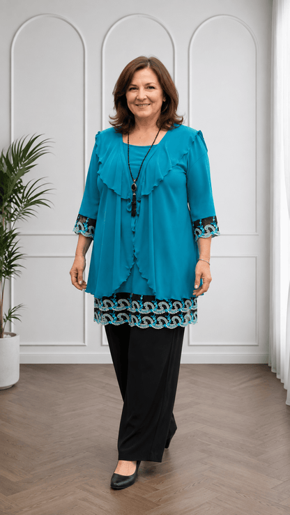 Turquoise Pants Set SZ058