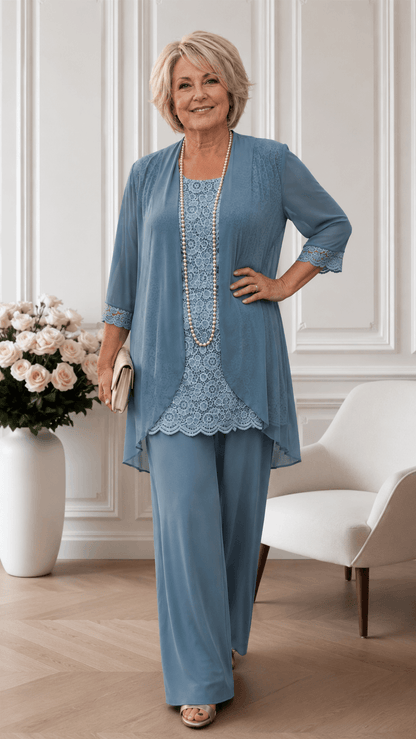 Sage Green 3-Piece Pants Set LR0690