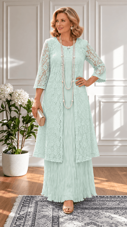 Mint Green 2-Piece Dress Set CH0584