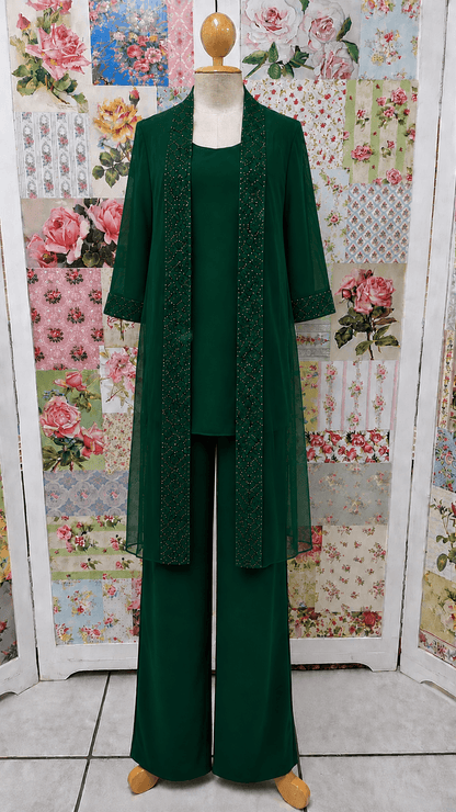 Forest Green 3-Piece Pants Set BS066