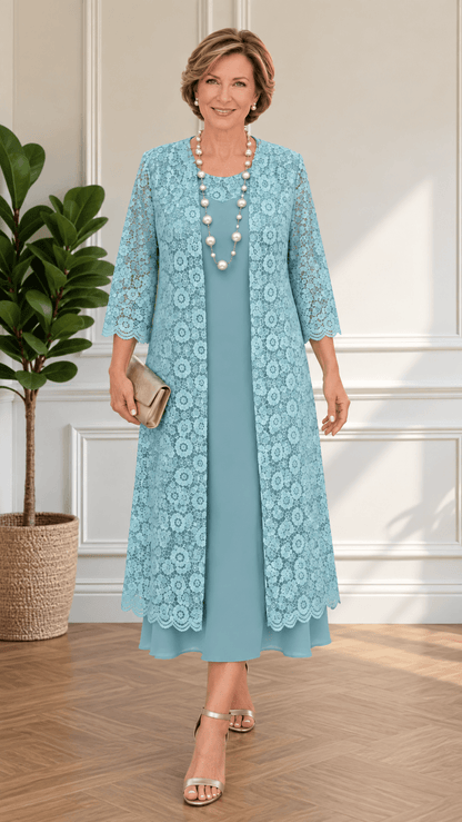 Duck Egg Blue 2-Piece Dress Set LR079