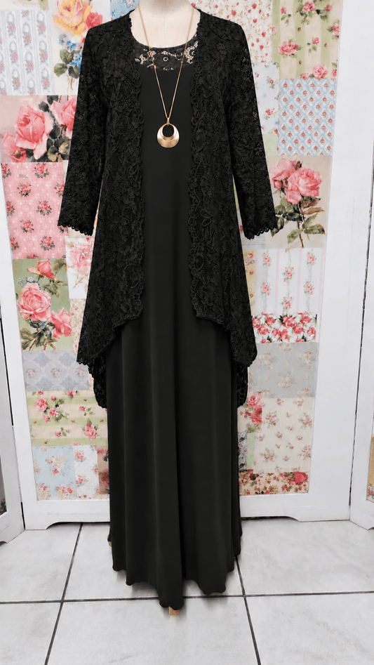 Black 2-Piece Dress Set LR0476