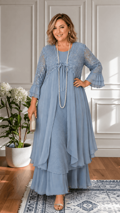 Sky Blue Dress Set LR0159