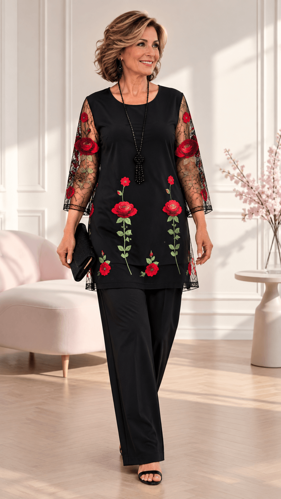 Black & Red Top LR0231