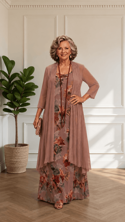 Pink Floral 3-Piece Dress Set LR0482