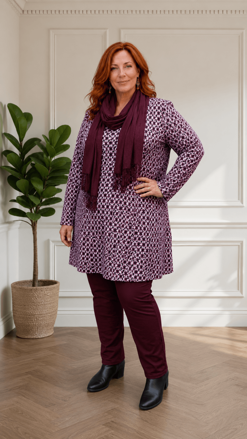 Grey Printed Top LR0426