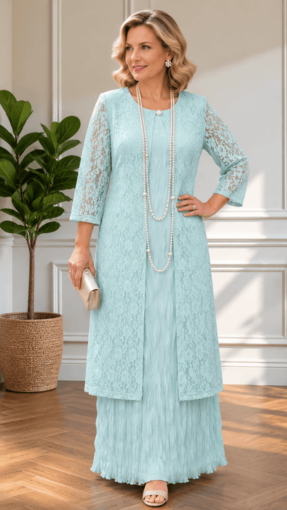 Mint Green 2-Piece Dress Set CH0584