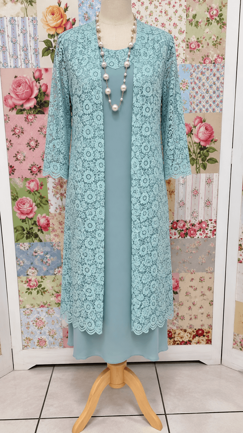 Duck Egg Blue 2-Piece Dress Set LR079