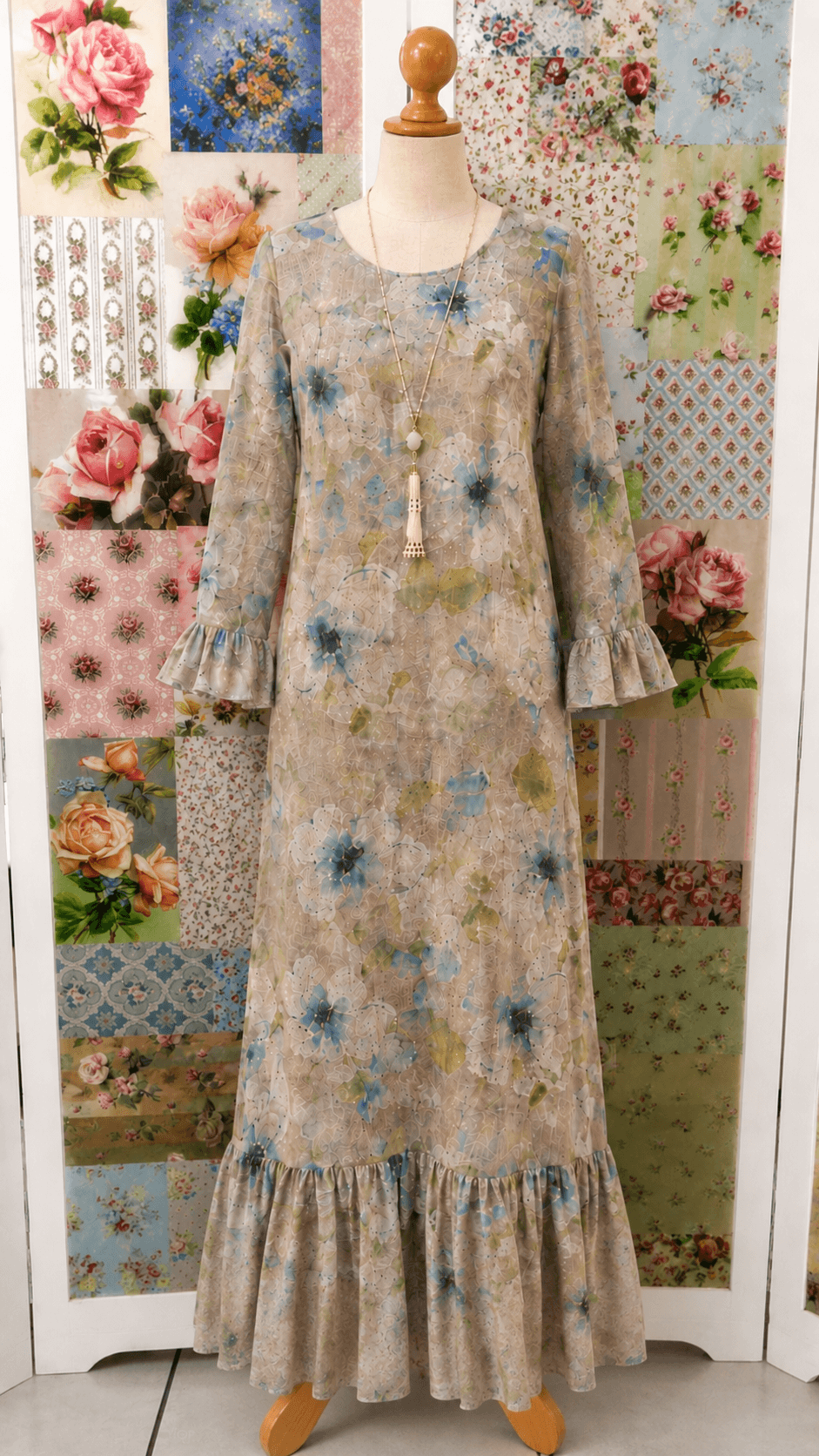 Blue Floral Dress SH0100