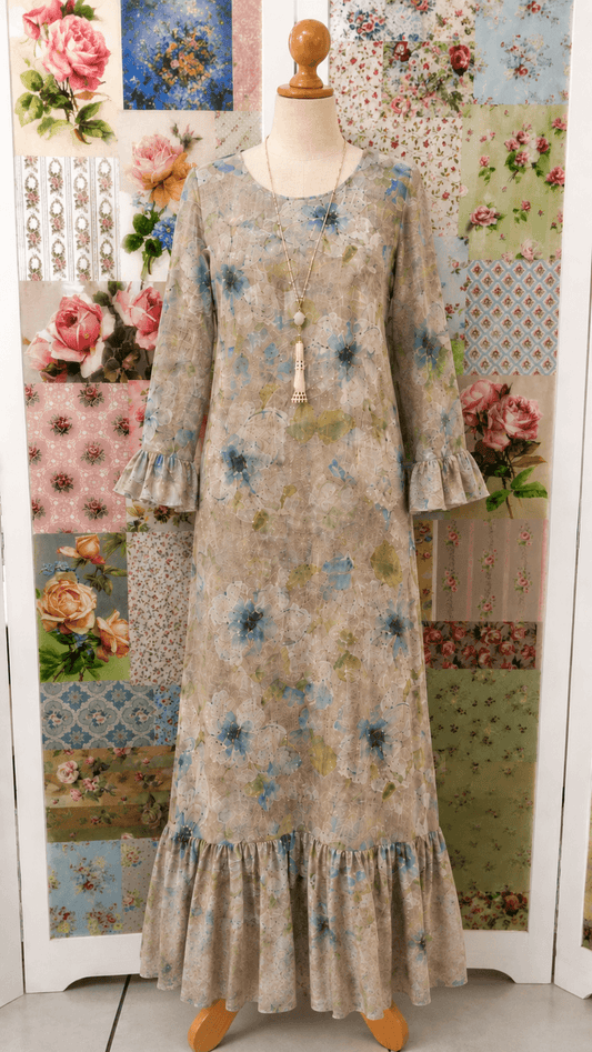 Blue Floral Dress SH0100