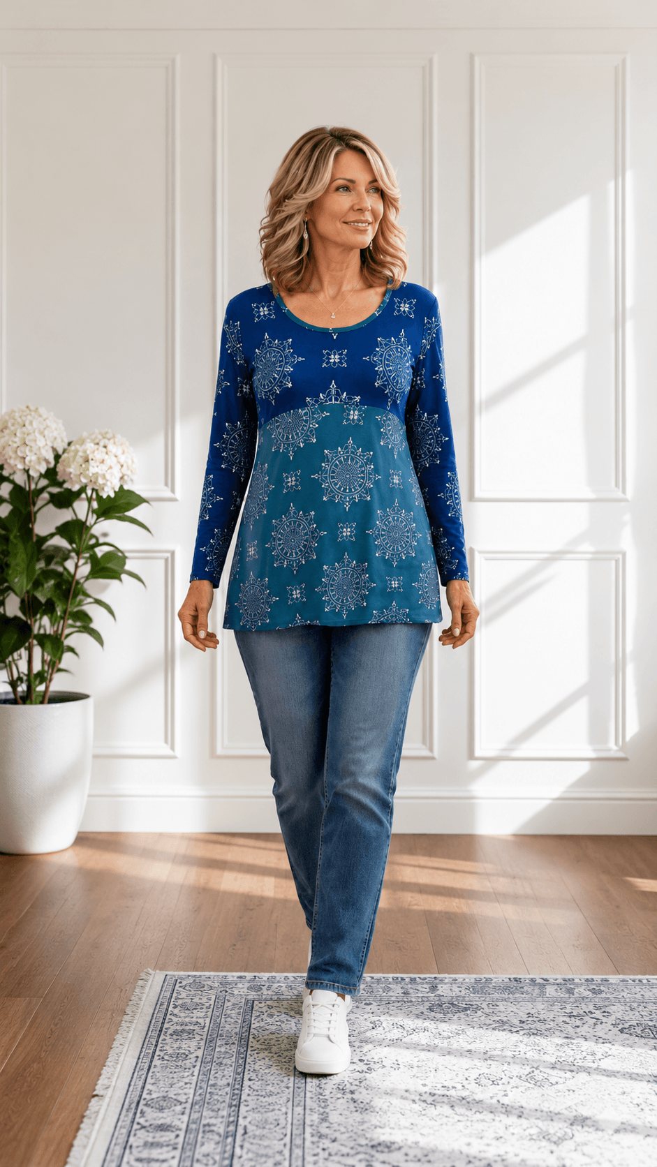 Blue & Jade Top BE056