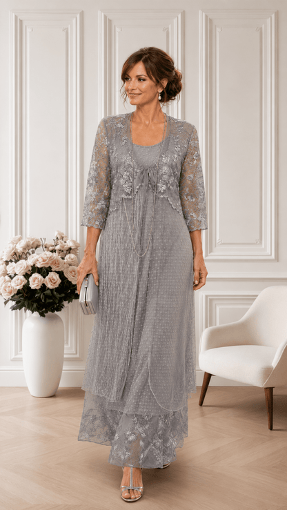 Grey 3-Piece Dress Set LR0664