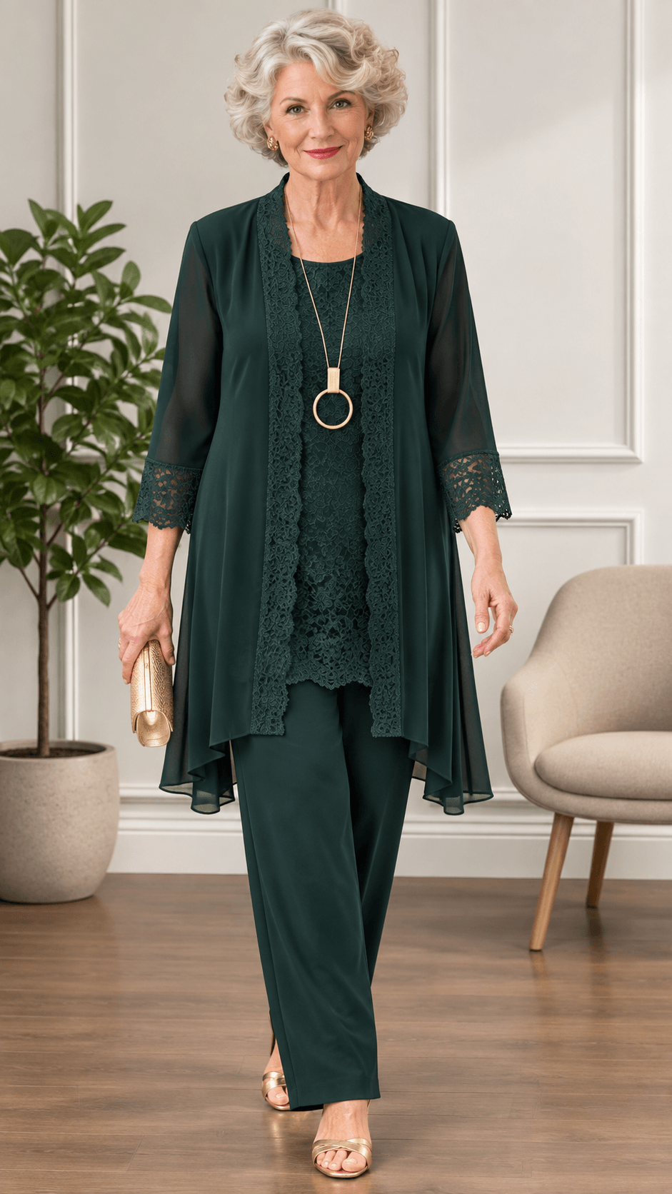 Emerald Green Pants Set LR0641