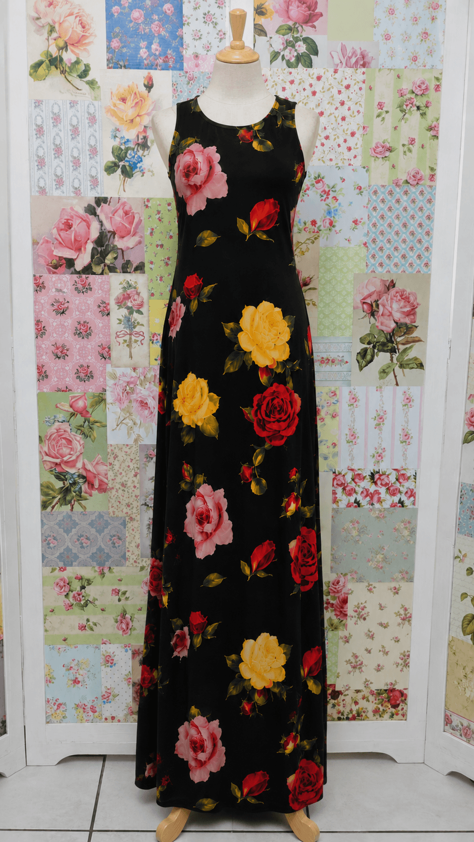 Black Printed Dress LR0688
