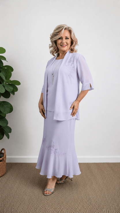 Lilac 2-Piece Skirt Set VI001