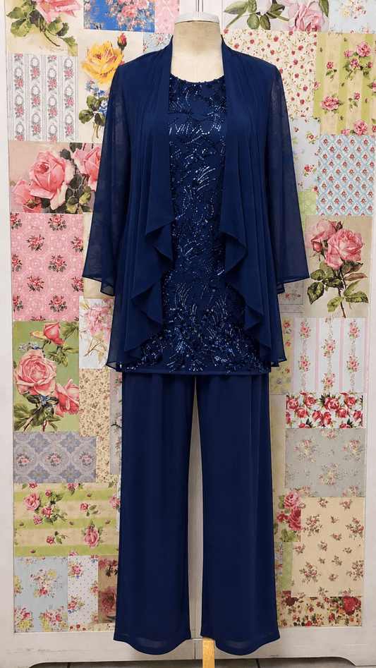 Navy 3-Piece Pants Set LR043