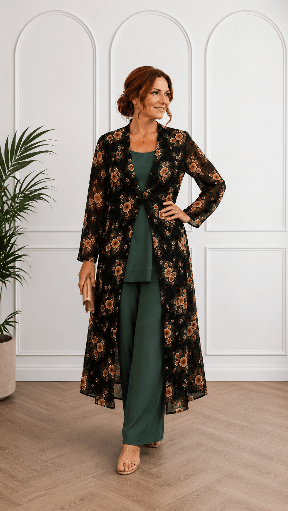 Black Floral Jacket SH036