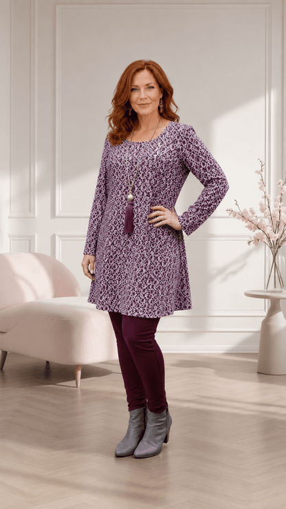 Grey Printed Top LR0426