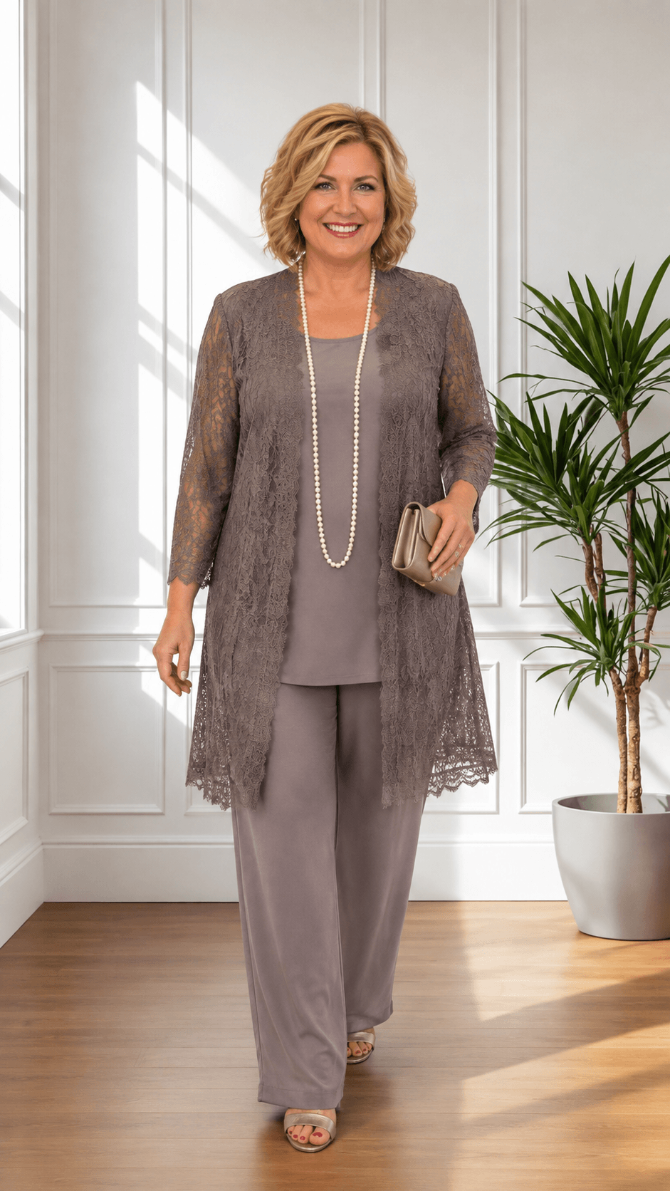Mocha 3-Piece Pants Set SH0138