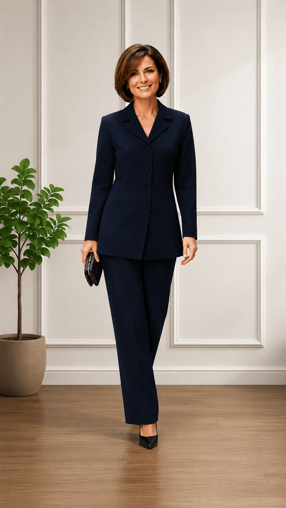 Navy 2-Piece Pants Set BS070