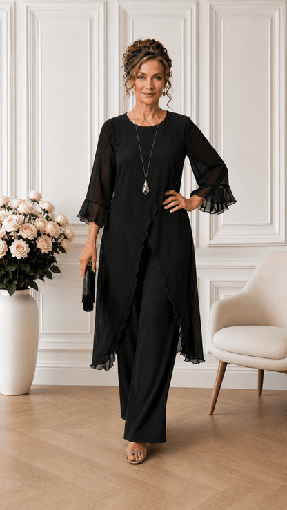 Black 2-Piece Pants Set LR0424