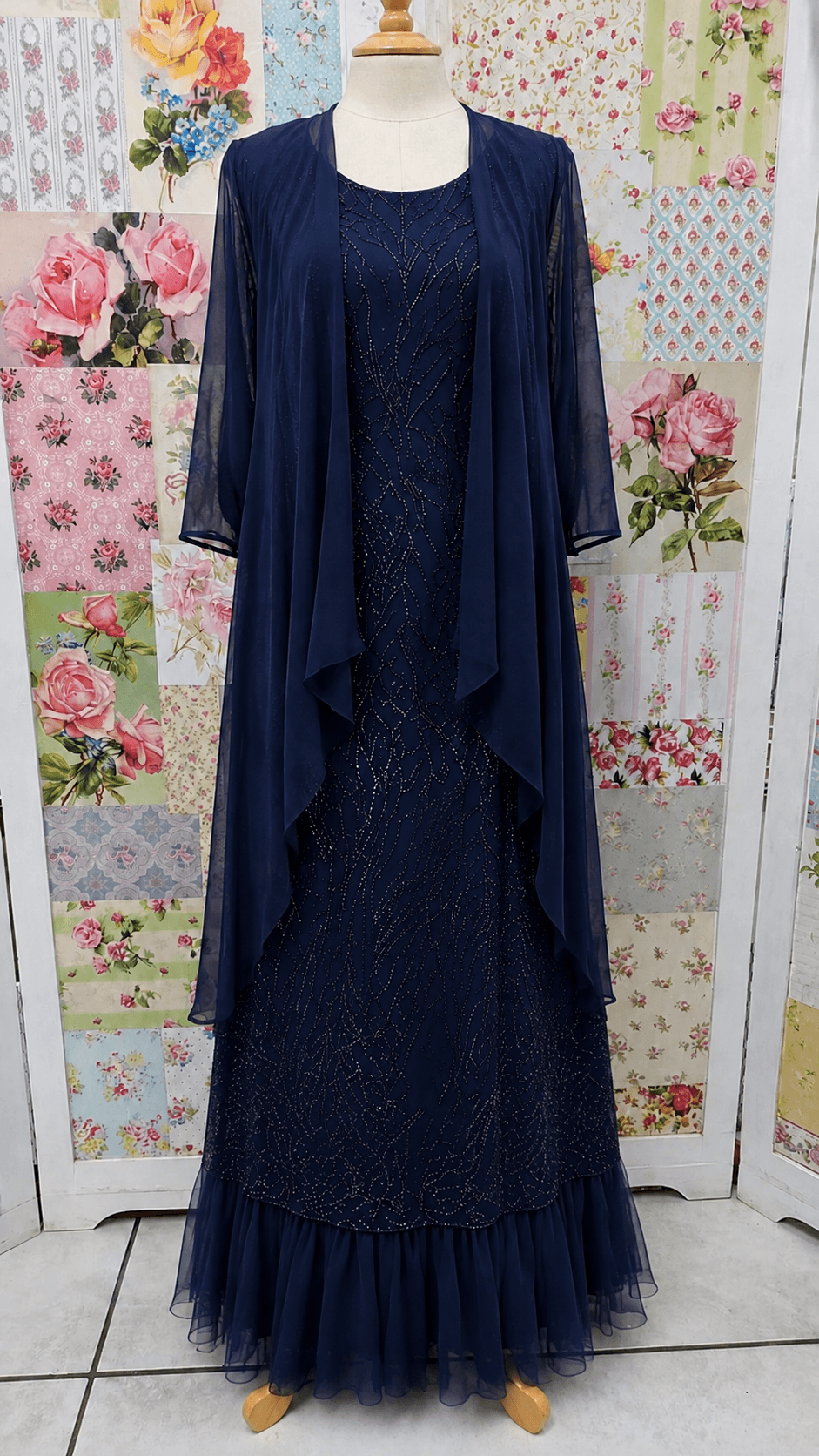 Navy Blue Dress Set LR0281