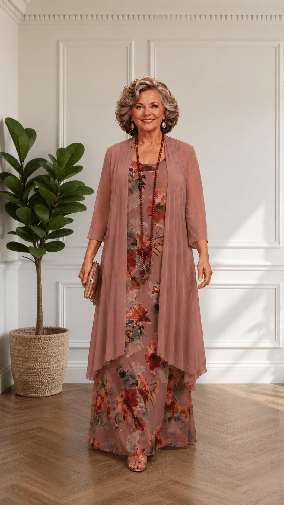 Pink Floral 3-Piece Dress Set LR0482