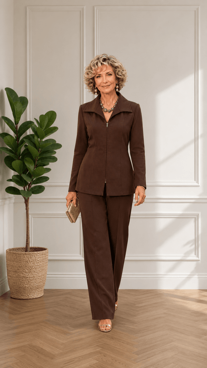 Brown 2-Piece Pants Set BS0157