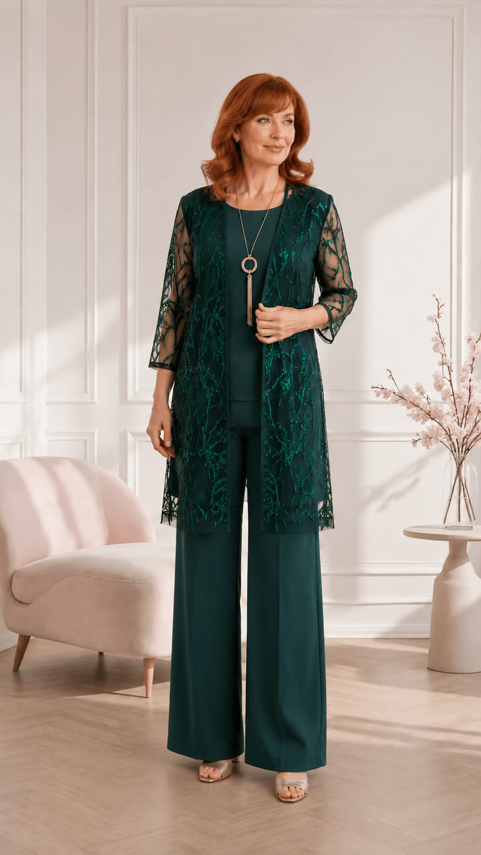 Emerald Green Pants Set LR0481