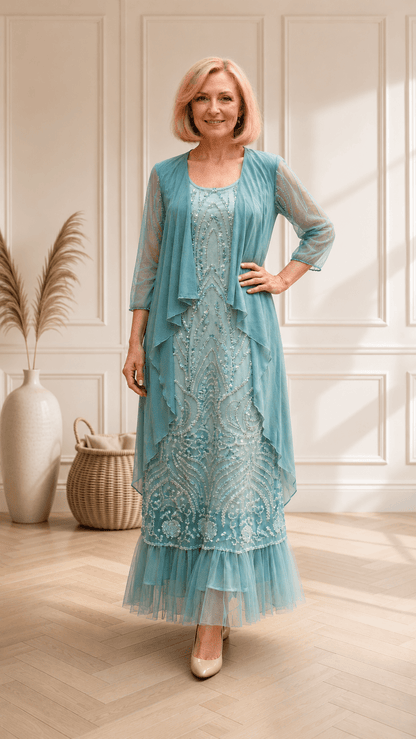 Duck Egg Blue Dress Set LR0677
