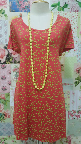 Tangerine & Lime Green Printed Top BE047