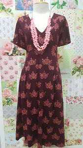 Maroon & Coral Dress BE038