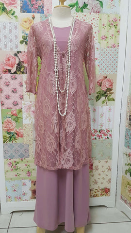 Dusty Pink 2-Piece Dress JS010