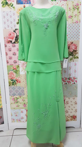 Lime Green 2-Piece Skirt Set VI013
