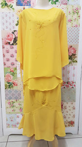 Yellow 2-Piece Skirt Set VI015