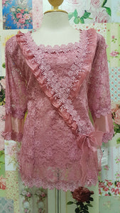 Dusty Pink Lace Top BK0151