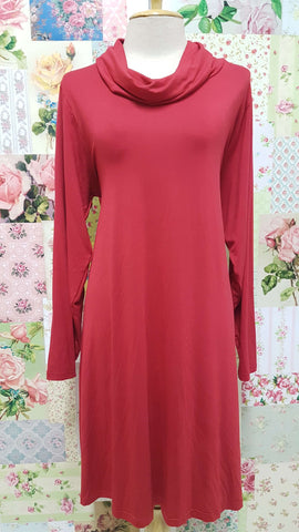 Red Cowl Neck Top MD059