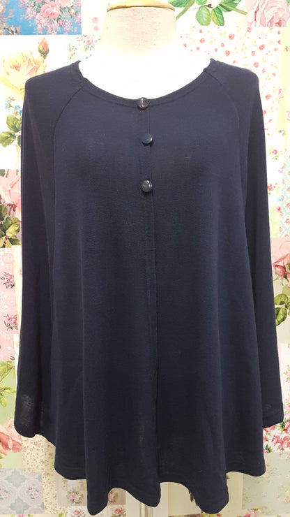 Navy Blue Poncho GD088